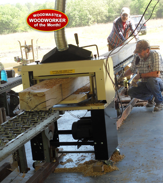 Meet Tom Harger (kneeling) who grew up on a farm and learned the value and importance of fixing it, building it, doing it yourself. His most recent Woodmaster project? Building his own retirement home.